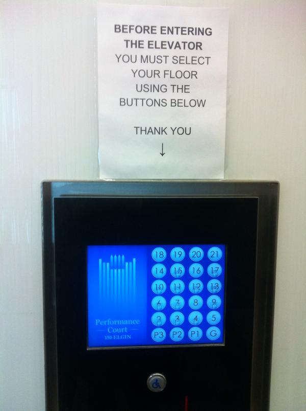 uxepicfails's tweet photo. Every time you reinvent the elevator button... - http://t.co/gTHNIamOQg via @biologytodesign http://t.co/QAWclh7m9z