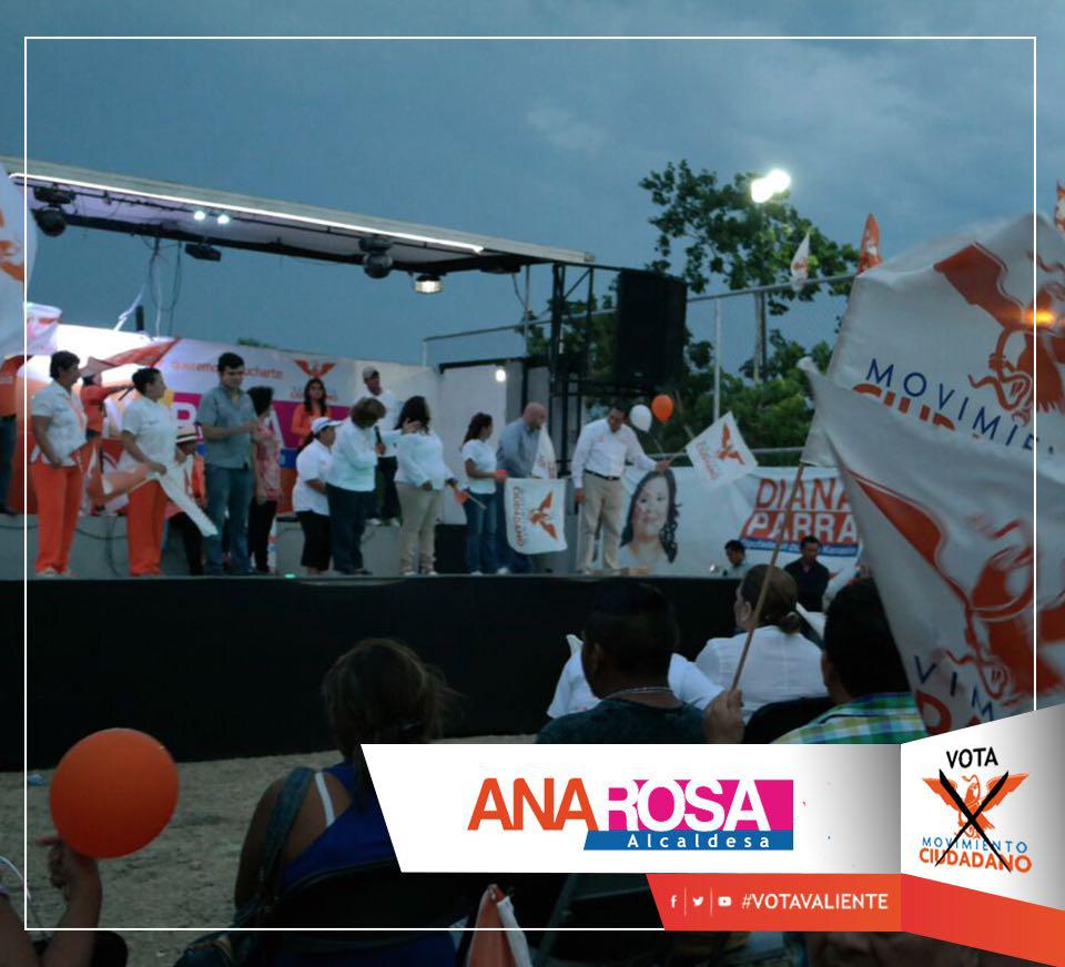 anarosapayan's tweet photo. Durante el exitoso cierre de campaña del distrito VI con @dianaparramc los ciudadanos nos demostraron su confianza. http://t.co/atwRl0HK4B