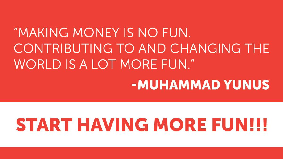 JoshuaBMaddox's tweet photo. I love @Yunus_Centre 's concept of #fun! LET'S HAVE MORE FUN! #SocEnt #SocialEnterprise #HavingMoreFun #DOMOreGOod http://t.co/EIn1N6T1hr