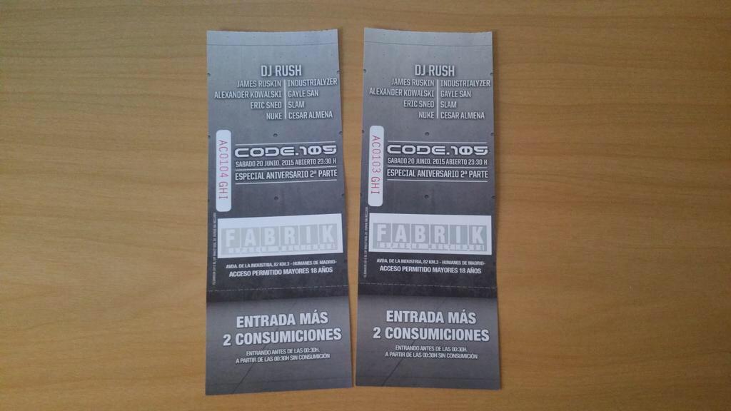 fabrikdiscoteca's tweet photo. RT y ven gratis a #Code105 edición especial Aniversario !! http://t.co/kiUdouB4K3