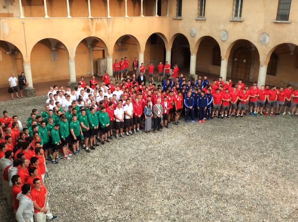 Scotland U20 enjoy some down time at the #WorldRugbyU20s opening ceremony last night. One day to go! #AsOne