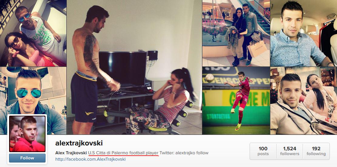 Screenshot of Trajkovski's Instagram Screenshot of Trajkovski's Instagram