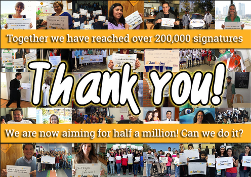 UNRSC's tweet photo. Congrats #SaveKidsLives! Sign, share Child Declaration for @RoadSafety to reach new target! http://t.co/An71SZDg4O http://t.co/FZCuRCLMPl