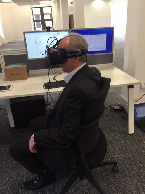 latest image of one of our London directors trying out our #OculusRift