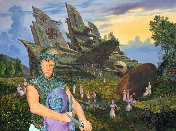 PreZeDentTV's tweet image. Евангелие от Путина. 900 год. Ведун Задорнов берет в плен укропоида сбитого древнерусскими ПВО над Рублевкой.