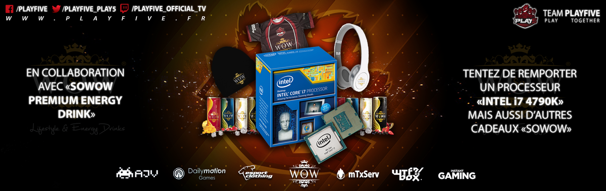 TEAM_PLAYFIVE's tweet photo. [GRAND JEU CONCOURS avec @SoWOWFrance] Tentez de gagner un "Intel Core i7 4790k" http://t.co/2xVm4MWNCM http://t.co/Ow2IBCC0s5