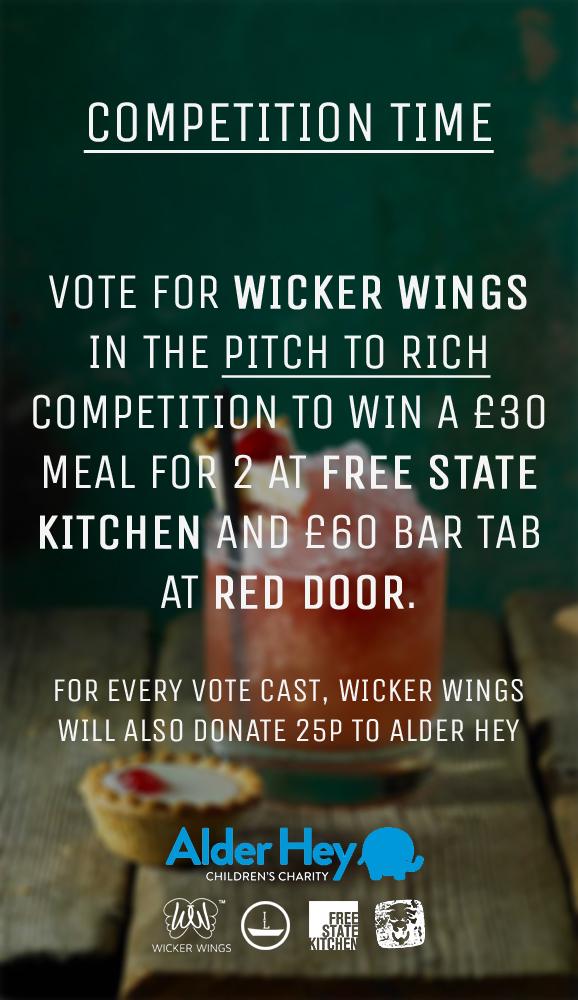 COMPETITION! To win £60 at <a href="/RedDoorLpool/">Red Door Liverpool</a> &amp; £30 at <a href="/FSK_Liverpool/">Free State Kitchen</a> vote for <a href="/WickerWings/">Wicker Wings</a> to win virginmediabusiness.co.uk/pitch-to-rich/…