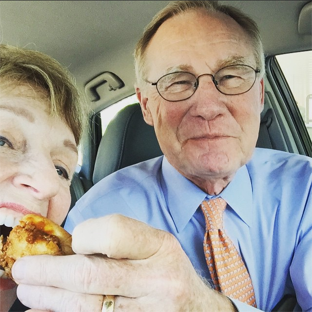 matt_fletch's tweet photo. Relationship Goals: @OSUFirstCowgirl and @BurnsHargis posted this picture today for their 46th Anniversary. #okstate http://t.co/IeuJvTy0wH