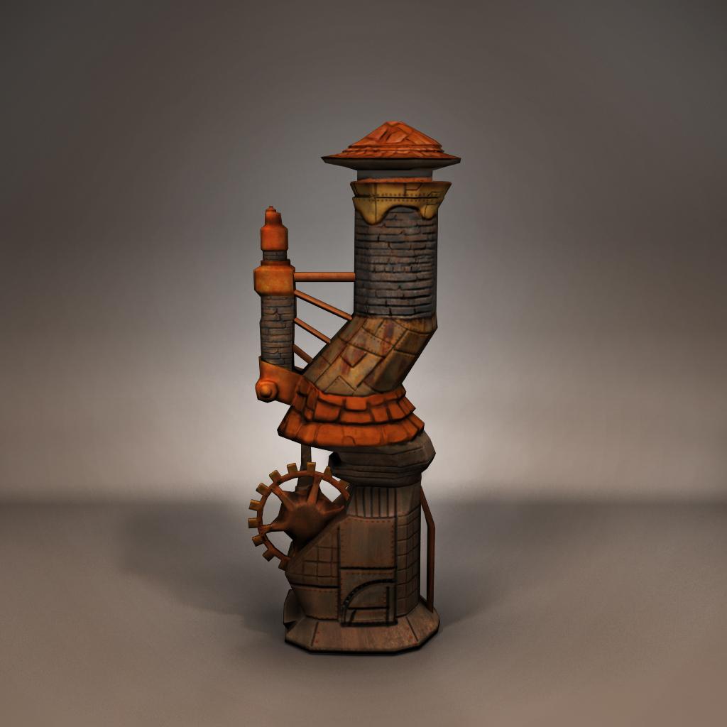 Defense Tower i Created for No Mans Land. #Steampunk #indiedev  #3Dart #Gamedev #WW1