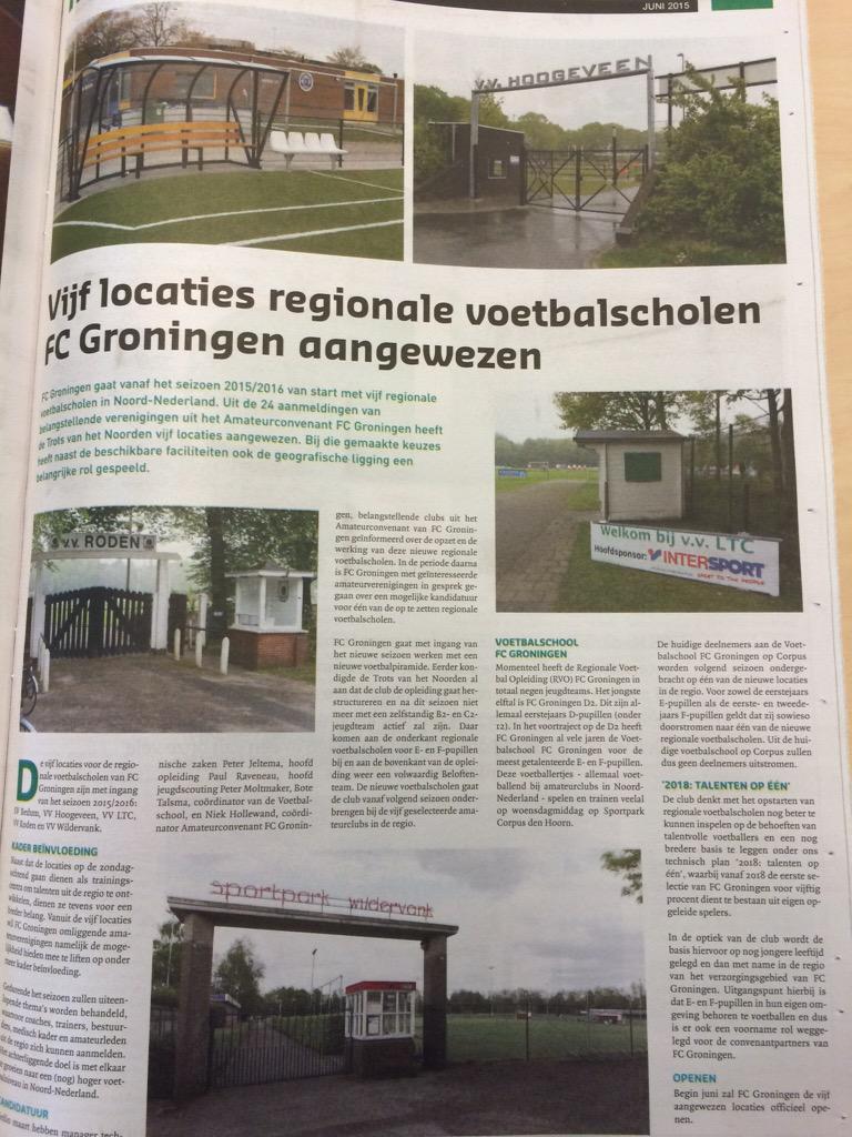 convenantfcg's tweet photo. In het @fcgroningen journaal een artikel over de regionale voetbalscholen. #gezamenlijkopleiden http://t.co/HijMOAJxqN