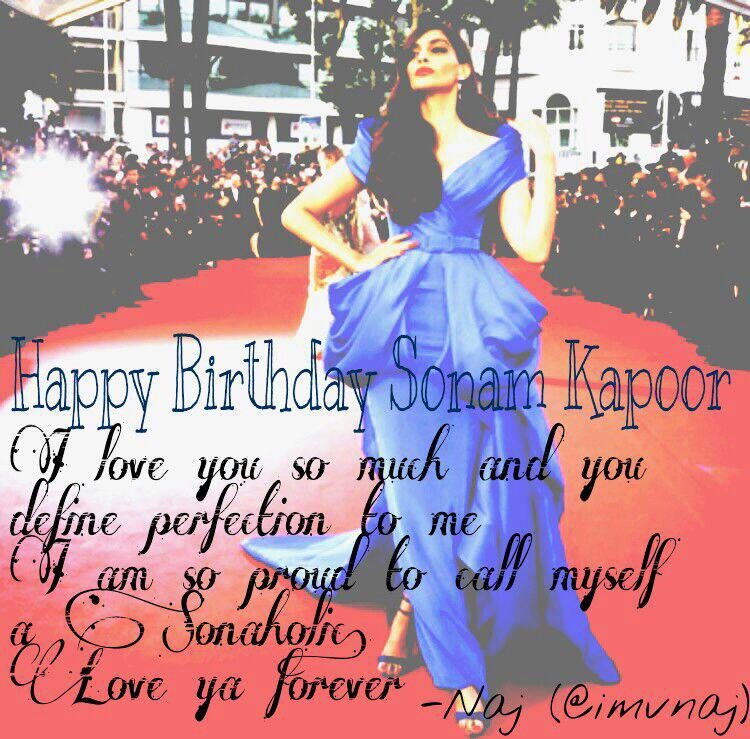 Happy Birthday Sonam Kapoor  i love you 