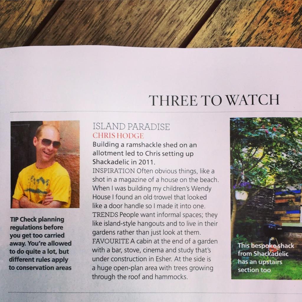 ShackadelicLtd's tweet photo. We are very happy to be in July's issue of House Beautiful. #shed #shackadelic #gardenstudio http://t.co/uem36ytYCV