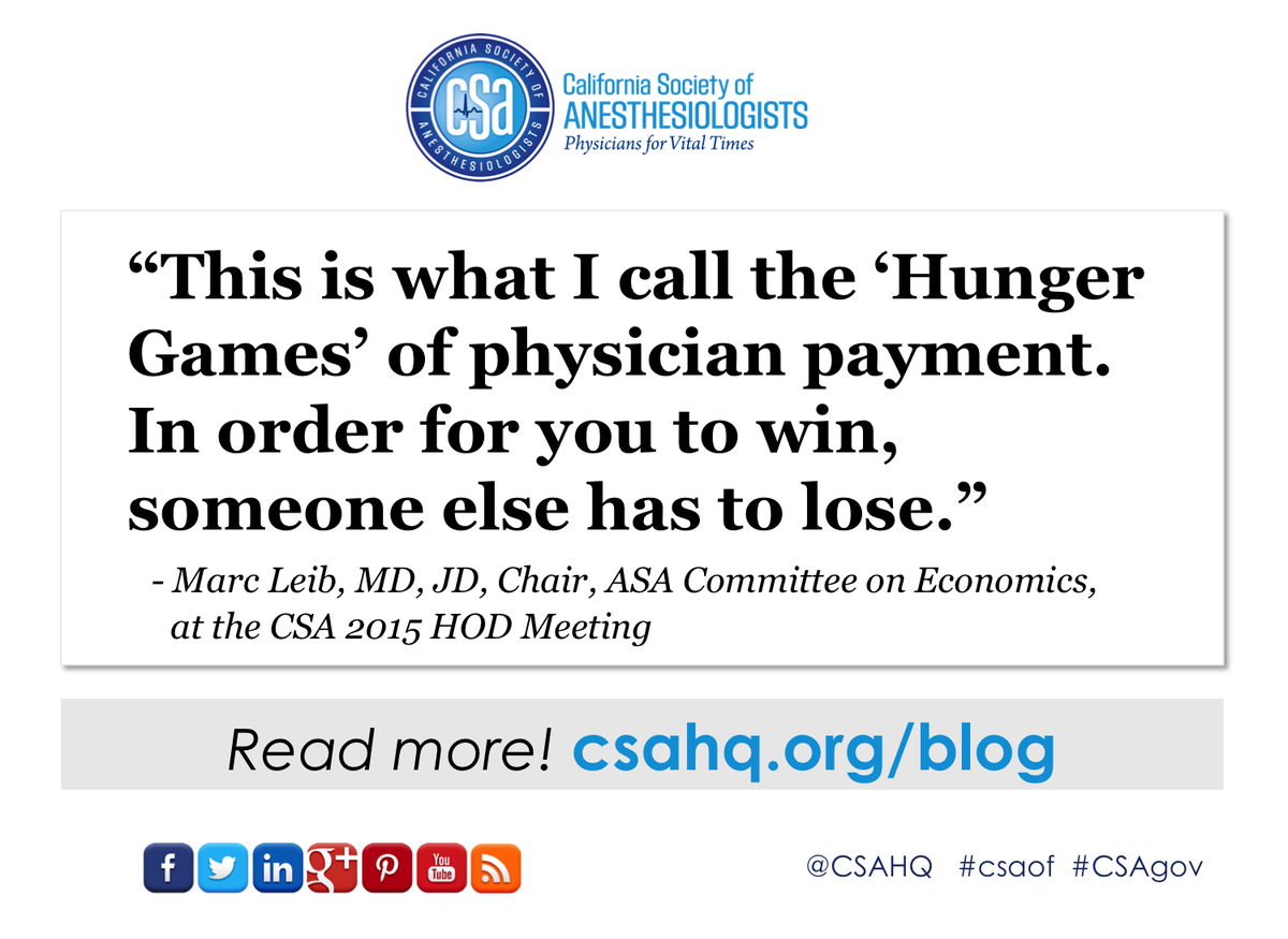 CSAHQ's tweet photo. The "Hunger Games" of Payment: News From the CSA HOD http://t.co/QUrYEKUJ9u @KarenSibertMD @ASALifeline #csaof http://t.co/XoAb1iNxce