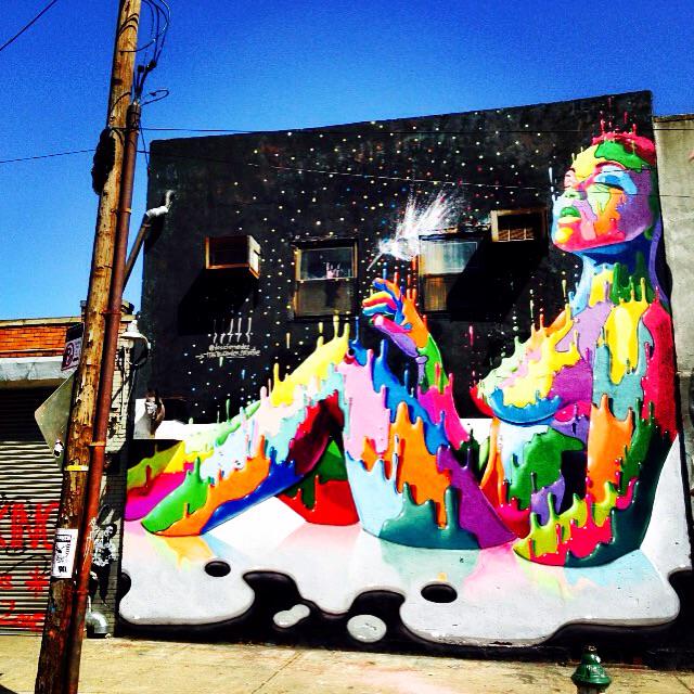 TheDistrict6's tweet photo. Wall mural the Bushwick collective yesterday http://t.co/86gLzDH1kJ