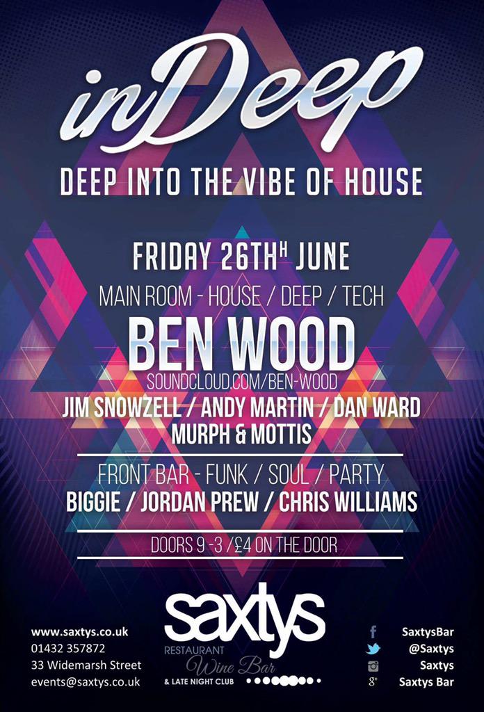 Saxtys's tweet photo. @jimsnowzell @indeep212 @Danward012 @MurphandMottis @jordanprew #deepintothevibeofhouse #saxtys #hereford #housenight http://t.co/ecgfFKqUhN