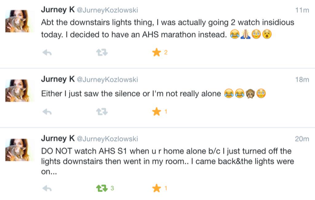 MeanttobeHast's tweet photo. IMAGINE SHE WATCHED INSIDIOUS 😂 @JurneyKozlowski http://t.co/4vup1jpaFX