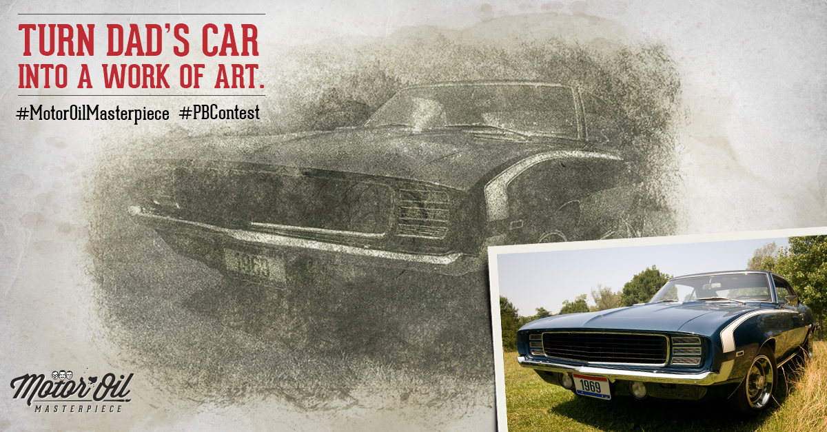 pepboysauto's tweet photo. Enter to win a custom #FathersDay gift! Tweet a pic of dad's car. Use #MotorOilMasterpiece & #PBcontest to enter! http://t.co/cAzLLKwPme