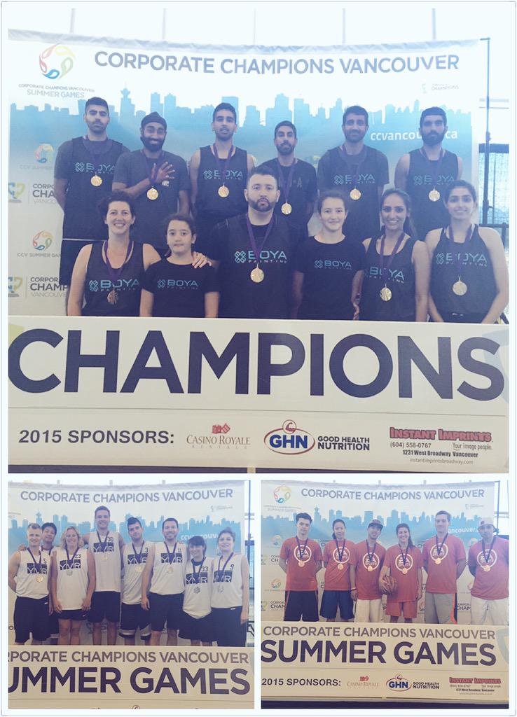 #CCVbasketball Comp Division Winners:
1st Place: <a href="/BoyaPainting/">Boya Painting</a> 
2nd: <a href="/yvrairport/">YVR</a> 
3rd:<a href="/EA/">Electronic Arts</a> 
Presented by <a href="/GH_Nutrition/">Gill Hooper</a>
