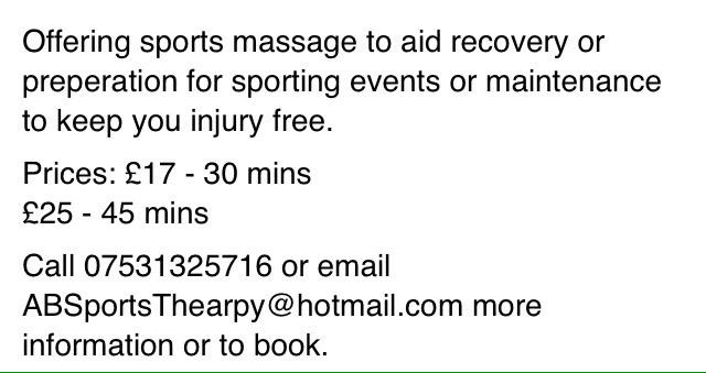 ABSportsTherapy's tweet photo. #sportsmassage #Cardiff #recovery #massage http://t.co/8uzjj1VPf5