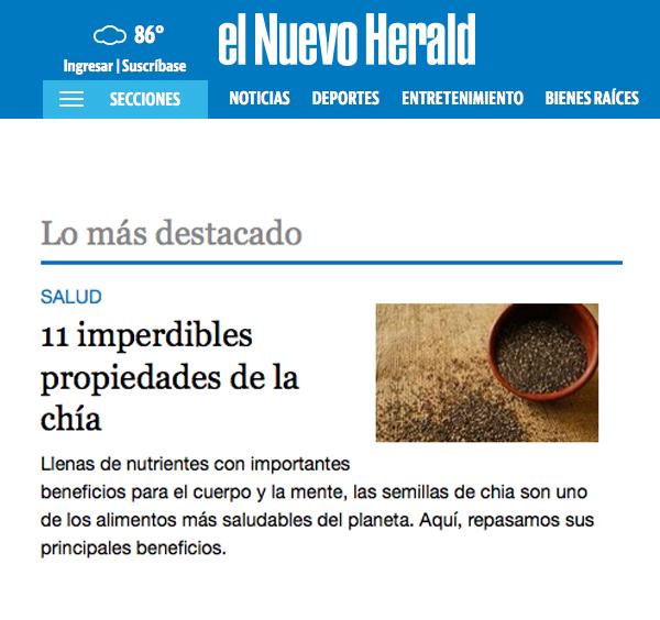 AztecaProduct's tweet image. Miami Herald publica artículo sobre beneficios que aporta consumo semillas de #ChiaHispanica ow.ly/O1Zh6