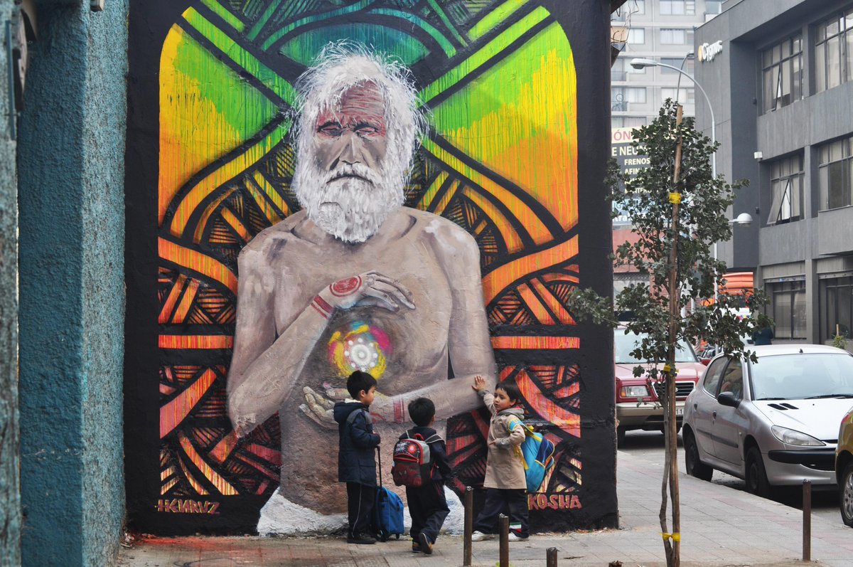 "La Danza del Color" con <a href="/Cap_Koshayuyo/">Francisco Maltez</a> en calle Argomedo, Santiago (es Clotario? es Dios? es mi tata?)