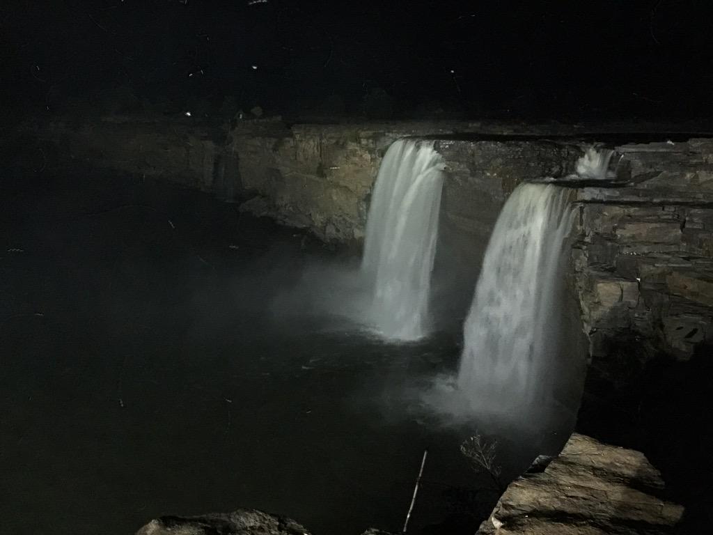 visitcg's tweet photo. #night #view of floodlit #chitrakote waterfall on river #indravati at #bastar #chhattisgarh #india @GoChhattisgarh http://t.co/0dHqP33ShF