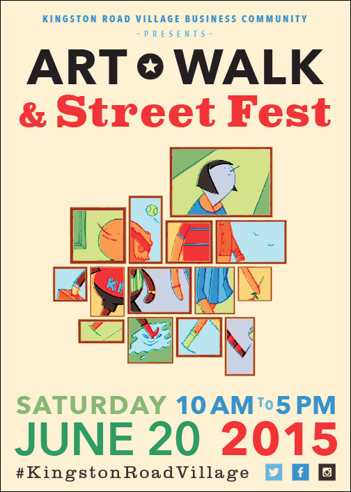 EastEndArtsTO's tweet photo. Mark your calendars for the #KingstonRoadVillage Art Walk &amp; Street Fest on June 20 http://t.co/FtxkXsIwXk