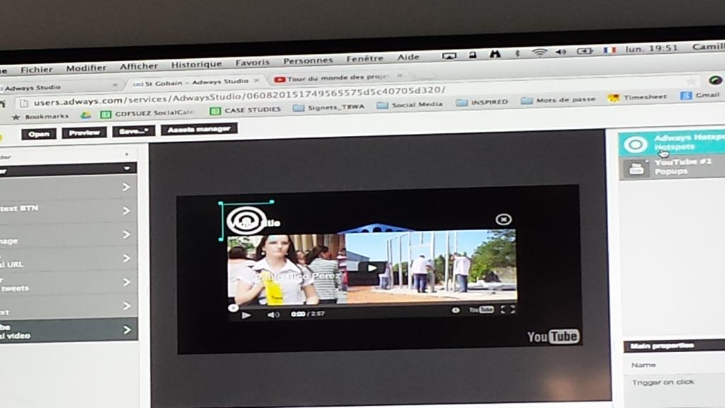 loutro1990's tweet photo. Démo : on enrichit une vidéo avec un simple clic et du drag and drop. Bluffant #Adways #Talkandconnect http://t.co/xutM9lhJL9