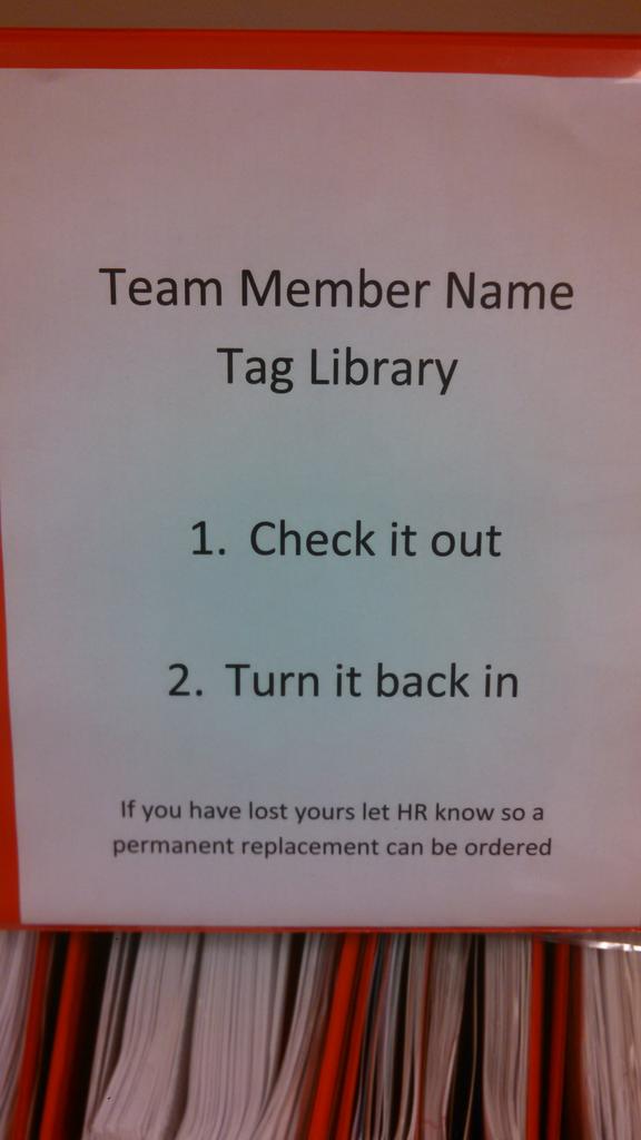 LeslieQStevens's tweet photo. Name Tag Library #tmbrand #everytm #incaseyouforgetit #2168 @LyaRandom @wmwwheels @dianecappo @SextonRob http://t.co/CkHg4v27t1