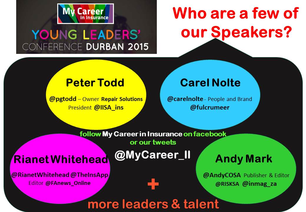 #YLCDurban2015 - Speaker sneak peek - <a href="/AndyCOSA/">Andy Mark</a> <a href="/RISKSA/">Risks ayu</a> <a href="/inmag_za/">INMAG</a> <a href="/kaufmann_mike/">Michael Kaufmann</a>
