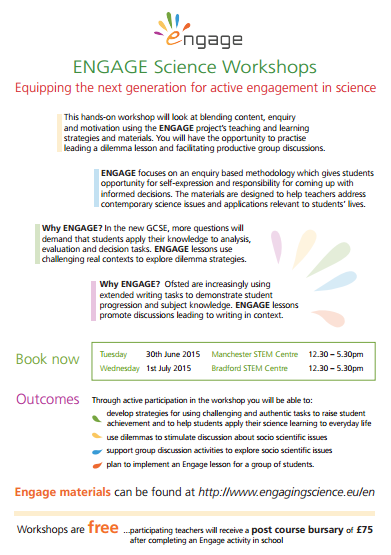 engage_science's tweet photo. Free CPD: Engage science workshop - Go to http://t.co/Q3gvQQ157s to sign up  #asechat http://t.co/lHwyhg6aAp