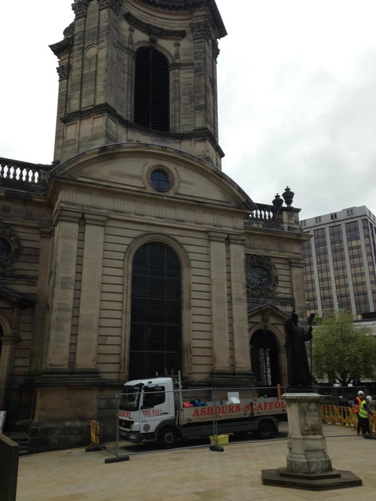 <a href="/FWAGroup/">FWA Group</a> works have started at Birmingham cathedral #scaffold