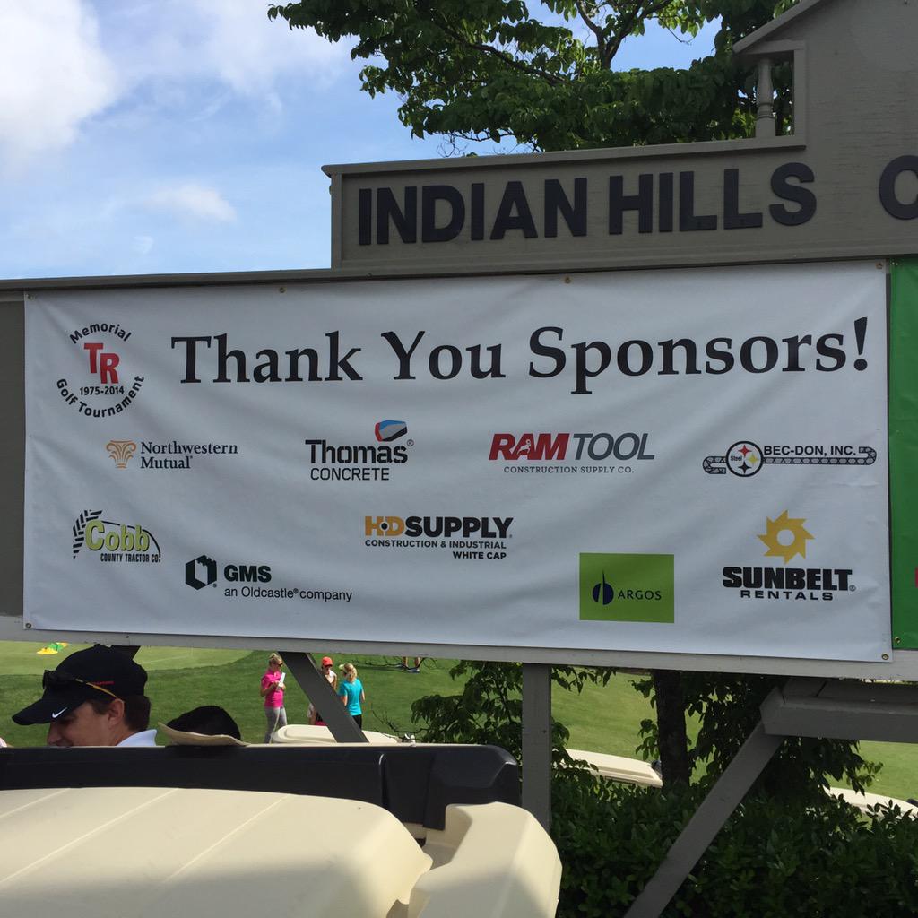 hemmaconcrete's tweet photo. #ThankYou @NM_News #ThomasConcrete @RAM_TOOL #BecDon #CobbCountyTractor #TLRMemorial2015 @cancerkicks #TitleSponsors http://t.co/qjKdKVZr3f