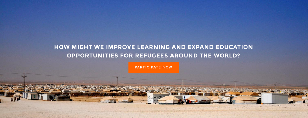 OpenIDEO's tweet photo. One day left to submit #RefugeeEducation solutions for a chance at funding or design support: http://t.co/WzWsfQkxQ3 http://t.co/WhiNZzRxzJ