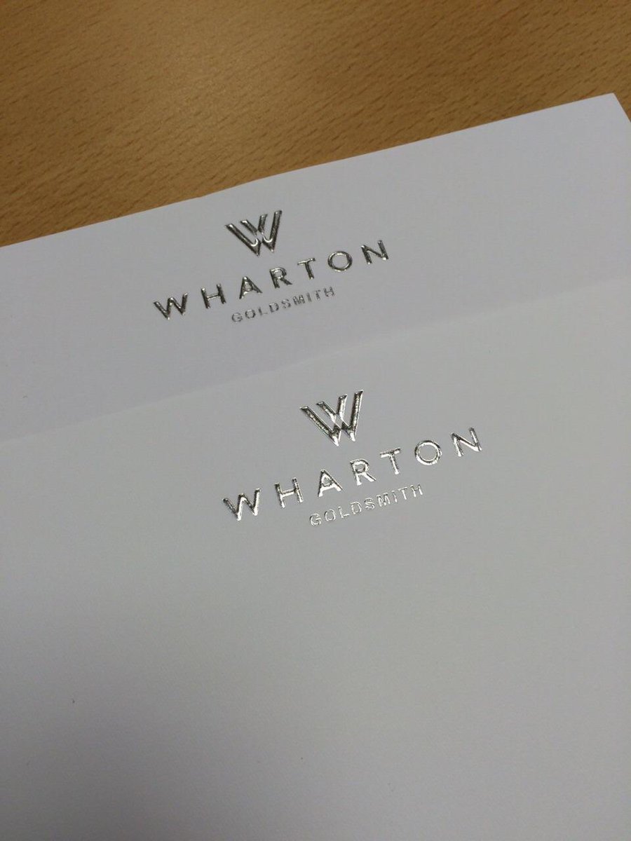 Print_Force's tweet photo. Luxurious #silver #foil #embossed #letterheads for Wharton Jewellers, St Albans.  #PrintForce http://t.co/6TNFzCFLKC