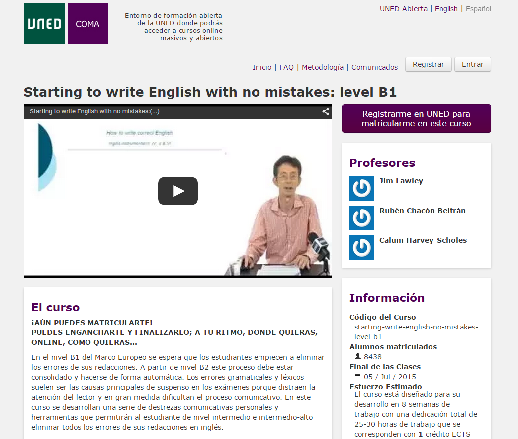 GVAlabora's tweet photo. Curso #gratuito de inglés online de @unedcoma. Más info:https://t.co/l2oxACTjCs http://t.co/aQ5jQddsXT