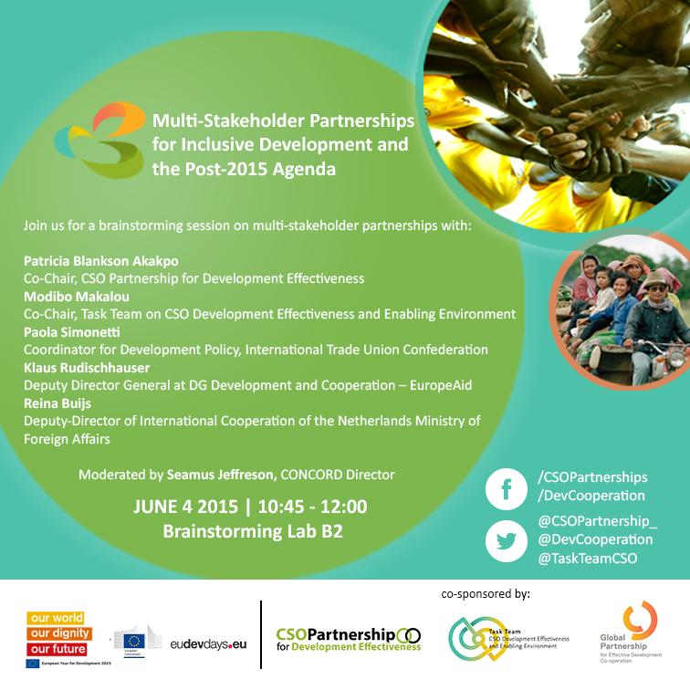 CSOPartnership_'s tweet image. Join us for a joint session on #Post2015 Multistakeholder Partnerships | READ: bit.ly/1JbTA7Y  #MSH15 #EDD15