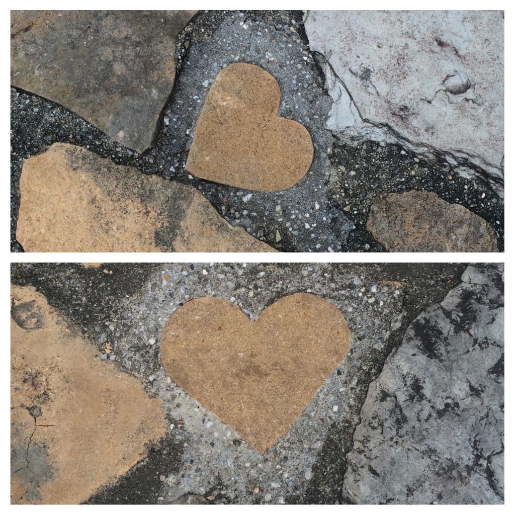 ハートの石 村のどこかにある2つのハート石。見つけた人には幸せが。ぜひ探して