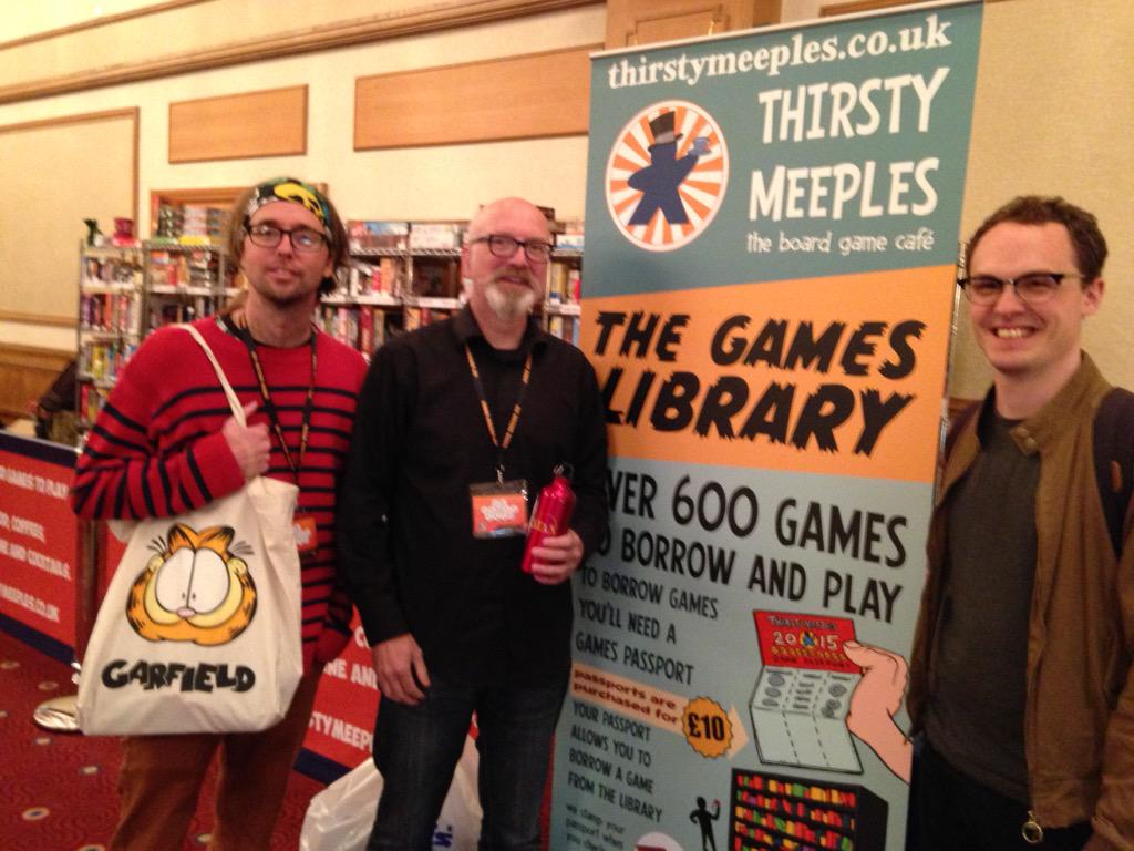 gary_malkin's tweet photo. What a brilliant weekend. Thanks @UKGamesExpo. My favourite bit was the amazing games library @ThirstyMeeples http://t.co/lqW75awY0M