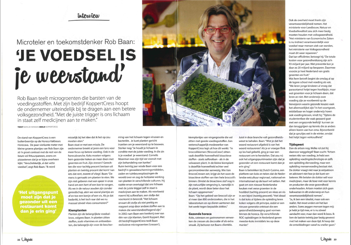 "Je voedsel is je weerstand!" - Een interview in het MMV-magazine Uitzicht