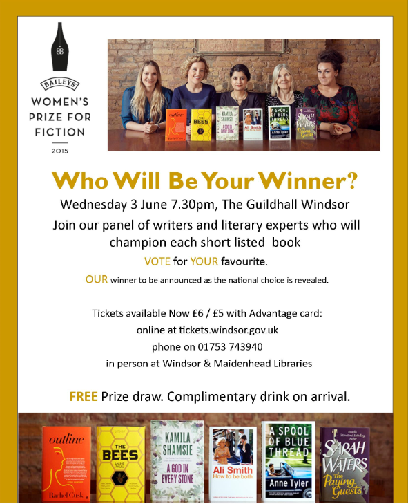 Still time to get tickets for our Baileys Prize Event on Wednesday. Book now at buff.ly/1cmEWO3