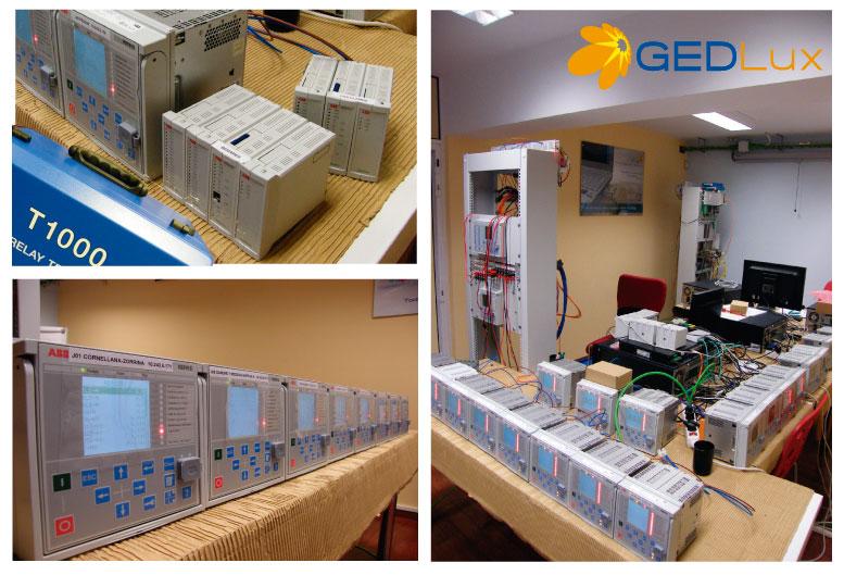 GEDLux's tweet image. Testing! Testing! 24 substation bays downstairs; an entire EDP HC Energia substation. @PetriFinland @strom_robert