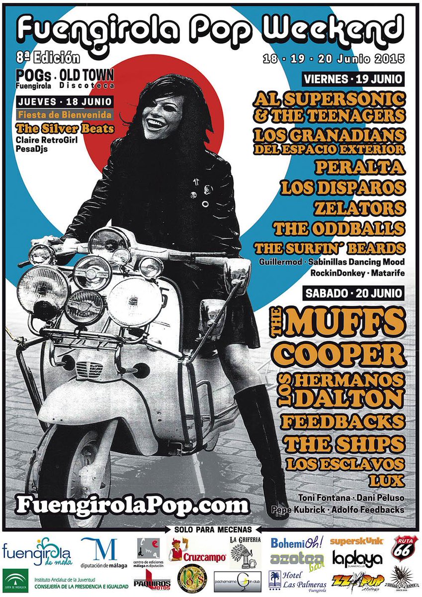 FuengirolaPop's tweet photo. Se acerca el @FuengirolaPop! No te quedes sin tu entrada o abono! AFORO LIMITADO! #FPW_2015 http://t.co/Rjq8O744ka http://t.co/L1IhSBT2zY