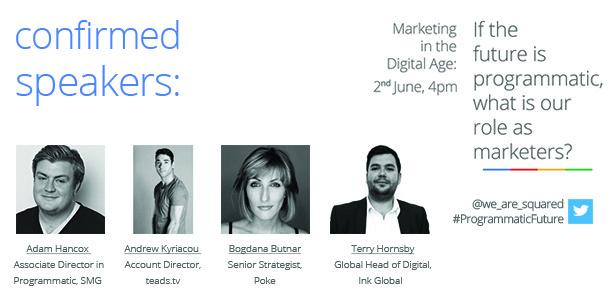 we_are_squared's tweet photo. need #MondayMotivation? Enhance your knowledge of programmatic-tune in to our Hangout Tues@4pm http://t.co/DZStuTQGIv http://t.co/c3FapqveRl