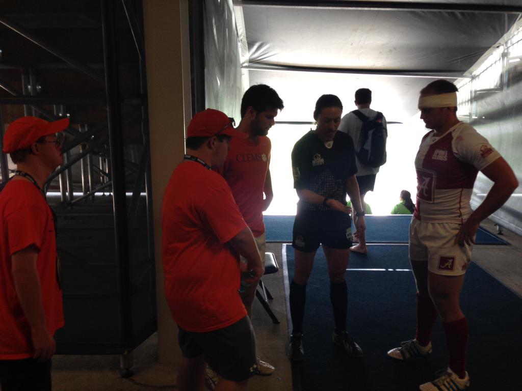 NickWhitrow's tweet photo. Zach and Rion at the coin toss http://t.co/pFuZp8x58o