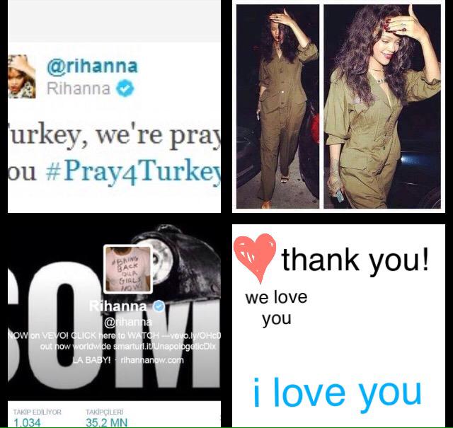 Ozunce's tweet photo. @rihanna we love you all 💜💜💜💜 thank you! http://t.co/JwYun6eFjT