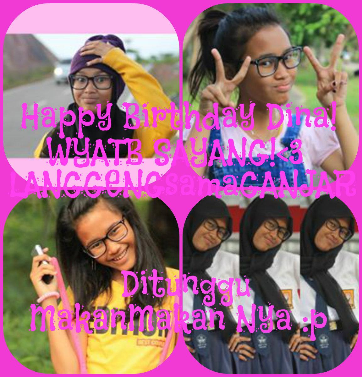 RiniabdRani's tweet photo. Buat Besok :D 2 JUNI :* Happy Birthday @Dinaa_dinoot Sayang<3
Wish You All The Best Yak!:* 
Langgeng sama Ganjar^^ http://t.co/IoOpL5AMik