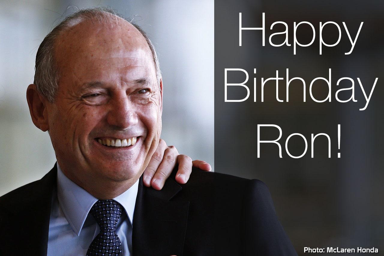 A Happy Birthday to Boss Ron Dennis, who turns 68 today.    