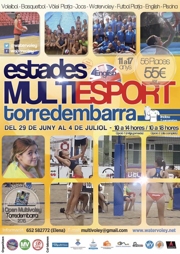 ¡Ven a nuestras #EstadesMultiSport en #Torredembarra! Muchísimos deportes y actividades en pabellón, piscina y playa
