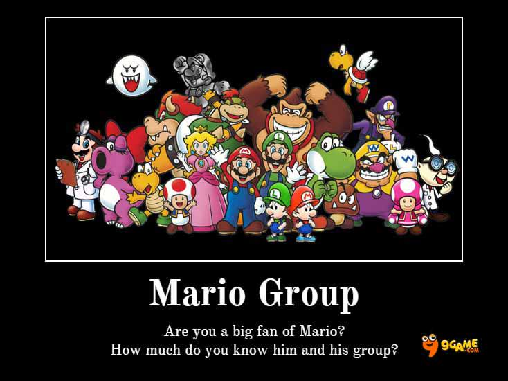 9gamecom's tweet photo. Are you a big fan of Mario? How many group members do you know? http://t.co/902qLHnPOg